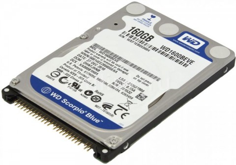 Хард диск за лаптоп IDE 160GB 5400rpm 2.5" WD Blue WD1600BEVE