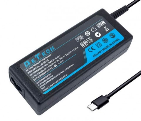 Адаптер за лаптоп (Зарядно за лаптоп) 20V 3.25A, 15V 3A, 12V 3A, 9V 2A, 5V 2A USB Type-C Адаптер за лаптоп (Зарядно за лаптоп) 20V 3.25A, 15V 3A, 12V 3A, 9V 2A, 5V 2A USB Type-C