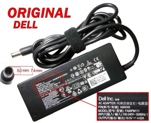 Адаптер за лаптоп ОРИГИНАЛЕН (Зарядно за лаптоп) DELL 90W 19.5V 4.62A 7.4 x 5.0mm Адаптер за лаптоп ОРИГИНАЛЕН (Зарядно за лаптоп) DELL 90W 19.5V 4.62A 7.4 x 5.0mm
