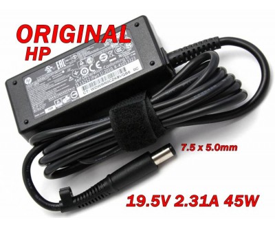 Адаптер за лаптоп ОРИГИНАЛЕН (Зарядно за лаптоп) HP 19.5V 2.31A 45W 7.5mmx5.0mm с централен пин