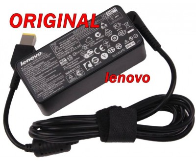 Адаптер за лаптоп ОРИГИНАЛЕН (Зарядно за лаптоп) Lenovo 20V 2.25A 45W (slim tip) правоъгълна букса
