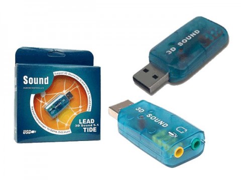 Външна USB звукова карта за лаптоп или настолен компютър Външна USB звукова карта за лаптоп или настолен компютър